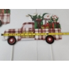 Image 2 : 2 Outdoor Metal Christmas/Holiday Plaid Truck Stakes - Approx. 15in Tall