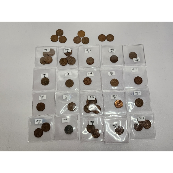 Lot of Assorted Years U.S. Lincoln Wheat, Steel, Memorial Pennies - Face Value: $0.43