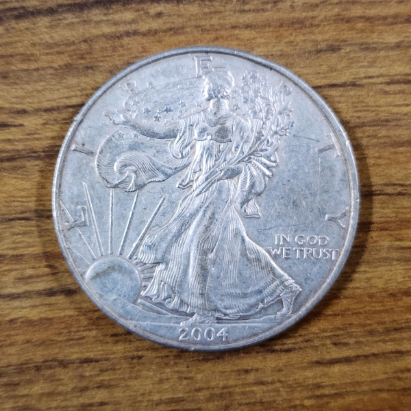 2004 United States 1 Oz Silver American Eagle Round
