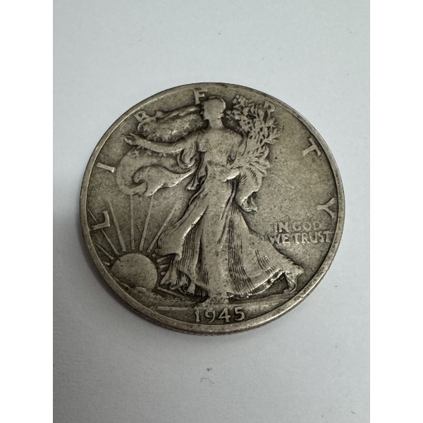 1945-D United States Walking Liberty Half Dollar- Beautiful Condition 