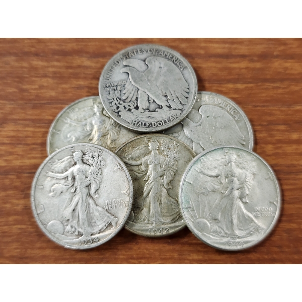 $3.00 Face Value in Assorted 90% Silver Walking Liberty Half Dollars -  SEE DESCRIPTION!