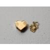 Image 2 : 14K Yellow Gold Marines Pendant and Heart Pendant TW: 2.6g