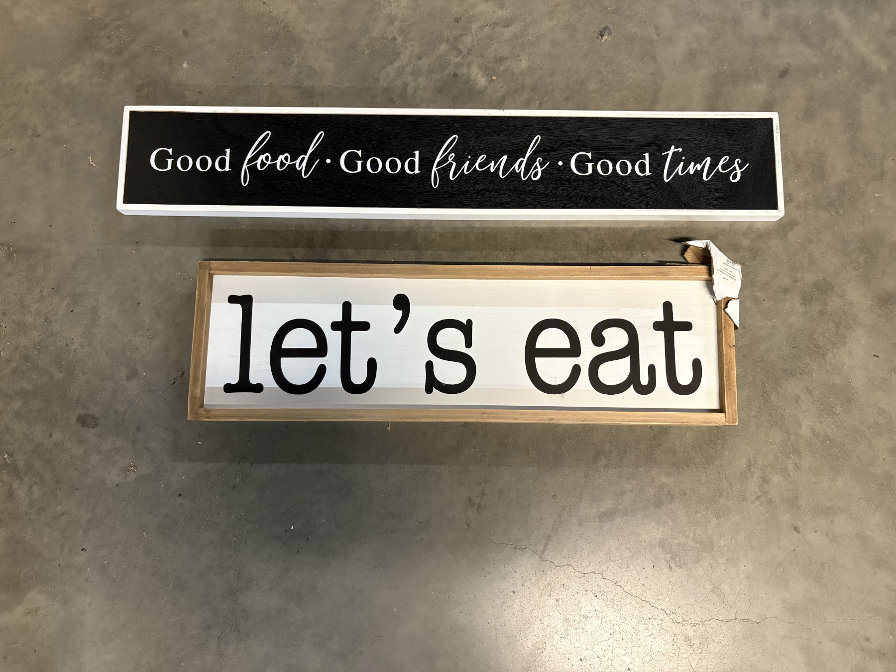 Let's Eat & Good Food, Good Friends, Good Times Wall Hanging Pictures ...