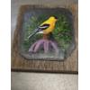 Image 2 : Gorgeous Hand Painted Henry Edinger Slate With Wood Back Bird Paintings
