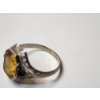Image 4 : 10K White Gold Ring with Citrine Gemstone Total Weight 2.4g Size 7