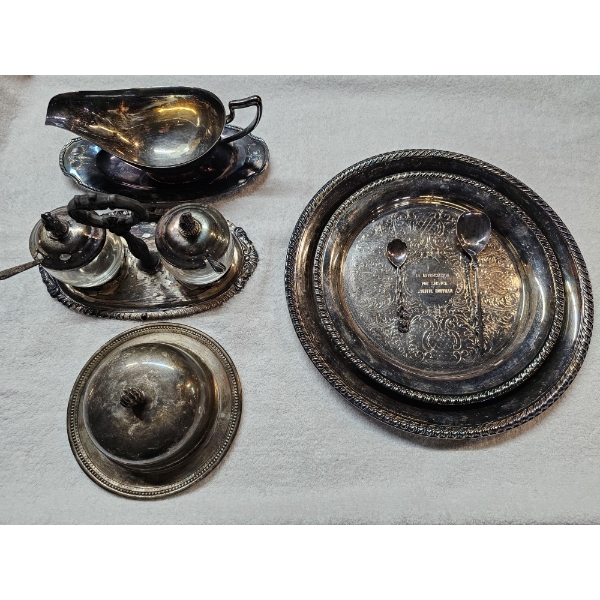 13pc. Silver-Plated Tea Set (4.6lbs)