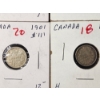 Image 3 : Four Assorted Canadian Sterling Silver 5 Cent Coins - 1880, 1896, 1901 & 1902 - ASW: 0.0346oz Each