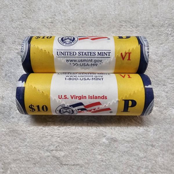 2-roll set of Uncirculated 2009 U.S. Virgin Islands Quarters AFV $20.00