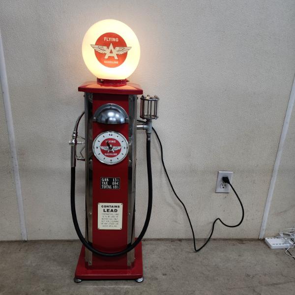 Flying A Collectible Display Pump Standing 40 Inches Tall Including Globe ~ Incredible Display!