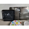 Image 4 : Lot of Kitchen Items: Baking Trays, Thermos, Plastic Plates, Glass Dome