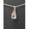 Image 6 : 18" Sterling Silver Necklace Featuring Beautiful White Sapphire Pendant -Helzberg Lifetime Warranty!