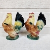 Image 3 : Set of Two 7 Inch Tall Porcelain Roosters