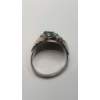 Image 4 : Sterling Silver Vintage Native American Navajo Ring With Turquoise - Size 11 - Weight: 14.2g