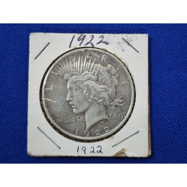 1922 90% Silver Peace Dollar 