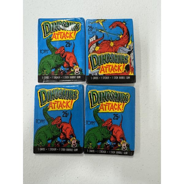 1988 Topps Dinosaurs Attack Unopened Wax Packs - Mint Condition