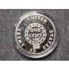 Image 3 : 2 Oz .999 Fine Silver Round Representing A 1793 One Cent Coin in Capsule 