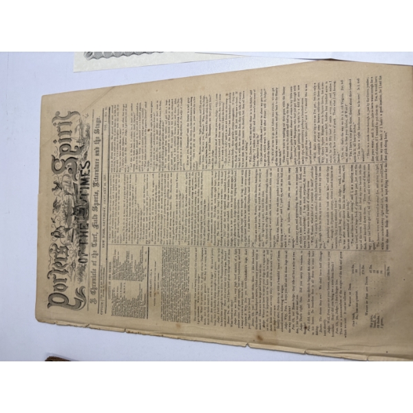 Porter's Spirit of the Times - Jan 24, 1857 - ID #675247 witih Certificate of Authenticity