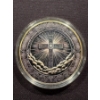 Image 2 : Jesus Christ CROSS Commemorative 24K Gold Covered Challenge Coin - Mint Condition