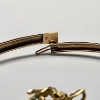 Image 5 : 10K Yellow Gold Jewelry: Bangle, Tasmanian Devil Pendant, Loop Piece - Total Weight: 5.1g