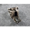 Image 2 : Mexican Sterling Silver Secret Stash Compartment Ring Weighing 10.6 Grams