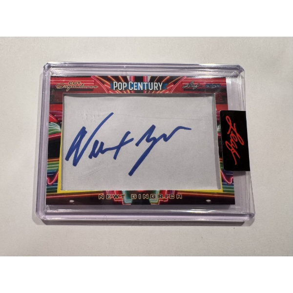 RARE NEWT GINGRICH Leaf Trading Cards AUTOGRAPH - GUARANTEED AUTHENTIC AUTOGRAPH