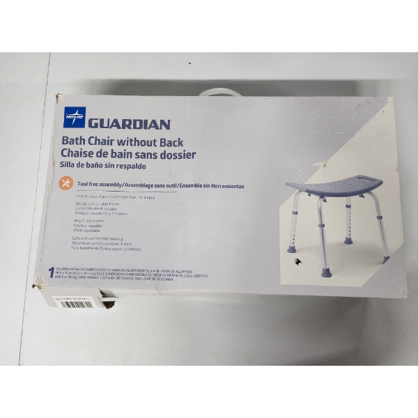 Guardian Aluminum Bath Chair 19.5in x 12in