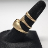Image 2 : Three 10K Yellow Gold Small Rings - Total Weight: 3.5g