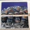 Image 2 : Vintage Anheuser-Busch Natural Light Beer Cans In Ice Square Tin Metal Holographic Sign (17.5x17.5")