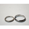 Image 4 : 2 Stunning 18K White Gold Wedding Bands - His & Hers - Size 6.5 and 10.5 - TW: 8.1g