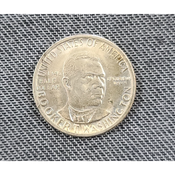 1946 Booker T. Washington Silver Half Dollar - ASW: 0.3617oz