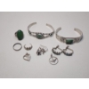Image 1 : Assorted Sterling Silver Jewelry Including Bracelets, Earrings, Rings, Pendants Total Weight: 53.8g