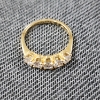 Image 1 : 14K Yellow Gold Rings Ft. Nice Clear Stones Weighing 2.9 Grams ~ Size 7