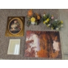 Image 1 : *Pick Up At Mantua Home-No Shipping Available* Faux Flower Decor & 3 Piece Wall Art Collection 