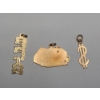 Image 2 : Collection Of 14K Yellow Gold Realty Themed Pendants - Total Weight: 6g