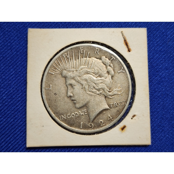1924 Silver Peace Dollar - 90% Silver U.S. Dollar