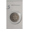 Image 2 : 1853 United States Three-Cent 75% Silver Coin