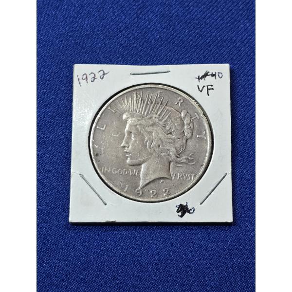 1922 Silver Peace Dollar - VF