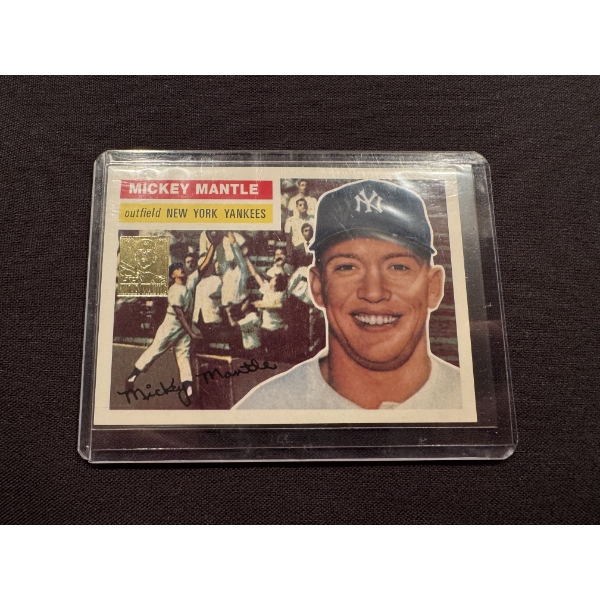 1956 (1996) Mickey Mantle Topps Throw Back Card - Exceptional Condition - Mint Condition