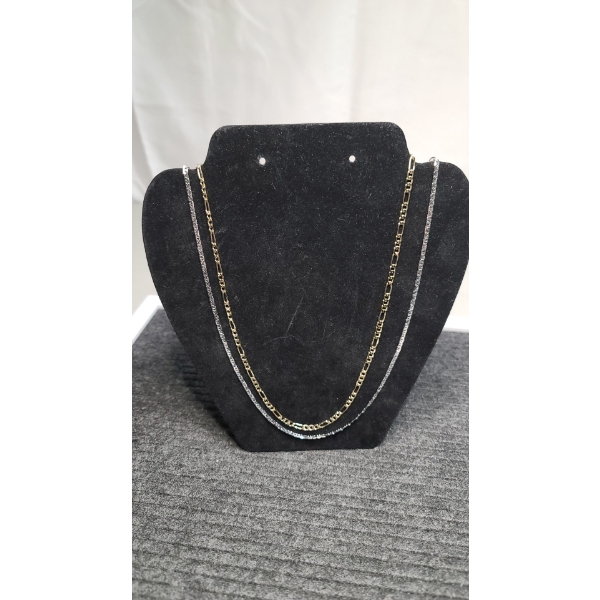 Gold Plated Necklace & Platinum Plated Necklace