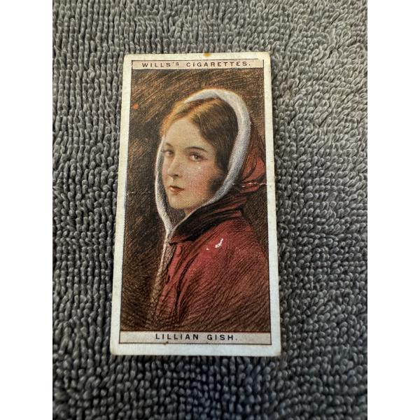 1928 Lillian Gish - Wills Cinema Stars Tobacco Trading Card - Massillon, Ohio Native