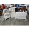 Image 2 : Lot of White Wicker Decorative Furniture & Home Items