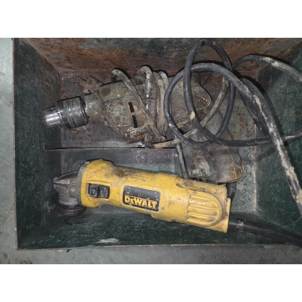 Two DeWalt Drills In Metal Case