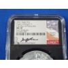 Image 2 : 2021 NGC MS 70 American Silver Eagle - 1oz Fine Silver - Eagle Landing T-2 - First 38 Boxes! 