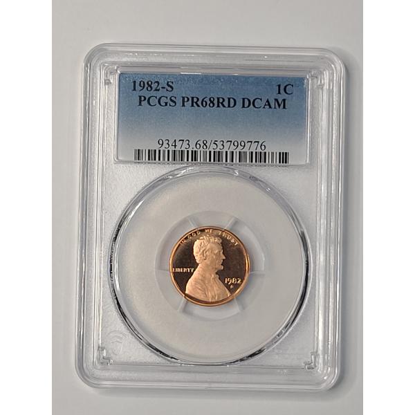 PCGS PR68 DCAM 1982-S Lincoln Memorial Cent