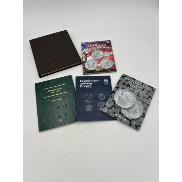 *Empty* Coin Storage Books - American Silver Eagles - Mercury Dimes 1916-1945 - Eisenhower-Anthony 