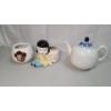 Image 1 : Vintage Asian Girl Flower Pot By Joan Lea Creations, Borden Milk Co Creamer Dish & Vintage Teapot