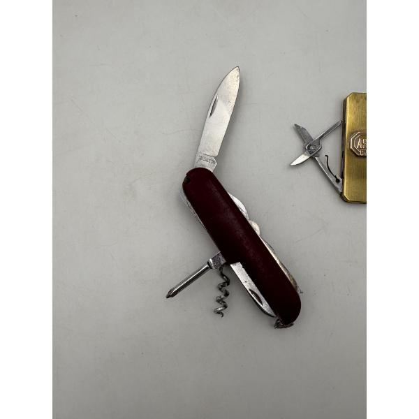 2 Pocket Knives - 1 ASF - 1 Maroon plus scissors & screw