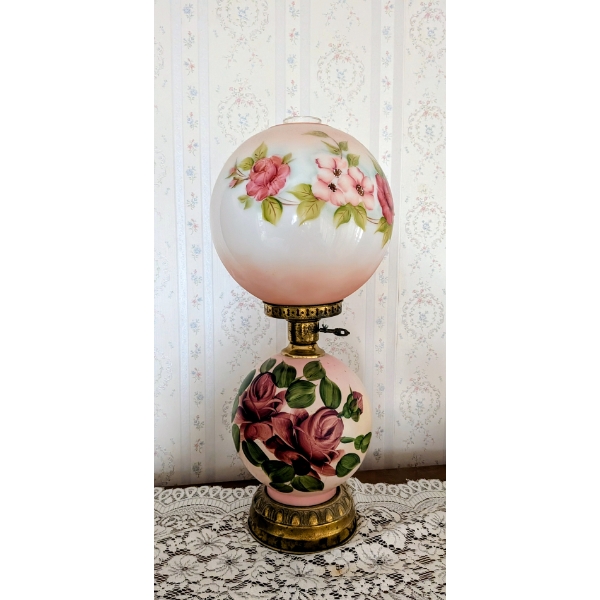 Fantastic 29" Vintage Rose Lamp