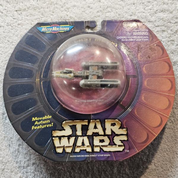 1996 Galoob Micro Machines Star Wars Y-Wing Starfighter, Die-Cast Metal Vehicle, Packaged, Unopened