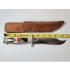 Image 7 : Vintage Hunting Knife With Detailed Stone Details Handle and Leather Case
